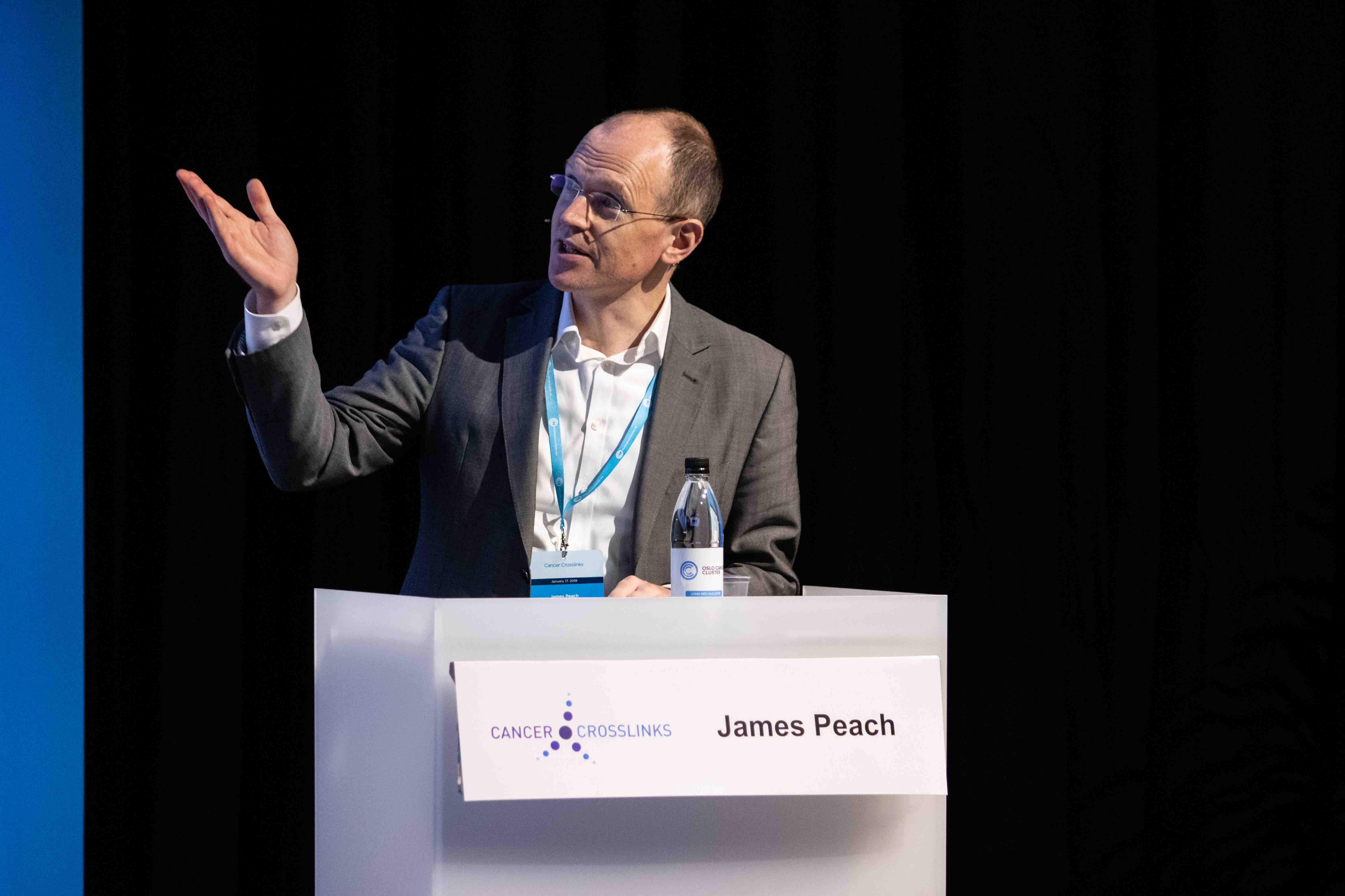 James Peach presenting at Cancer Crosslinks 2019