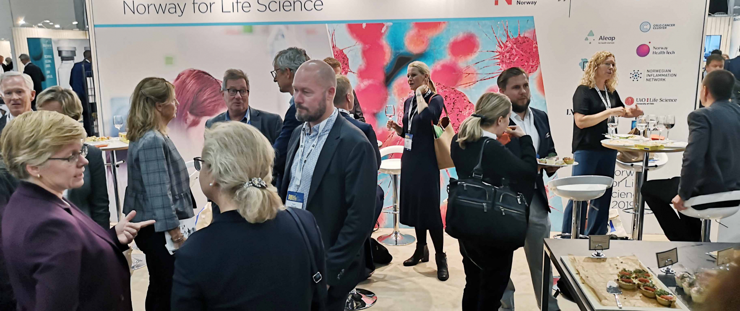 The Norway for life science stand at NLS days 2019.