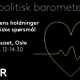 Design med hjerte og påskrift Helsepolitisk barometer 2023.